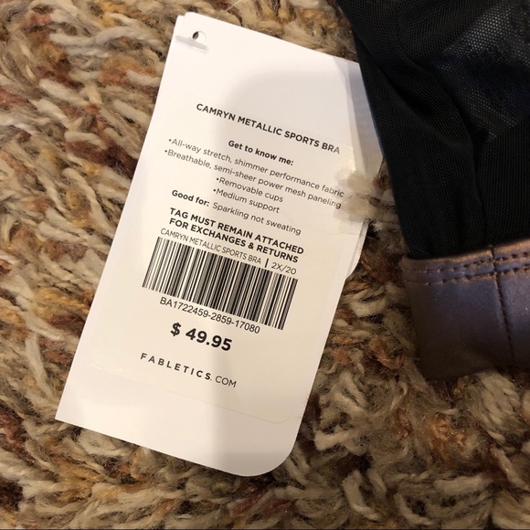 Fabletics - Camryn Metallic Sports Bra size 2XL - Picture 5 of 7